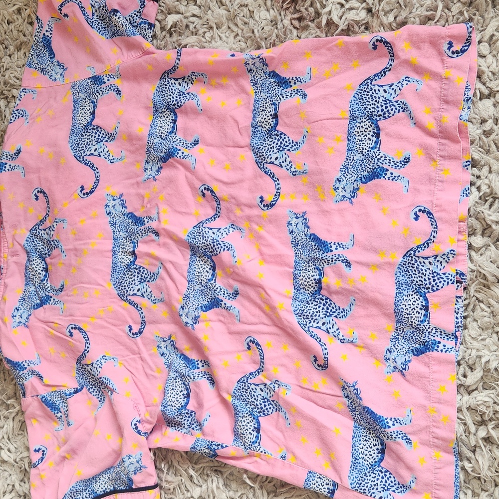 Katie Kime Cosmic Cheetah Pajama Pants Set Size Medium. - Picture 7 of 10